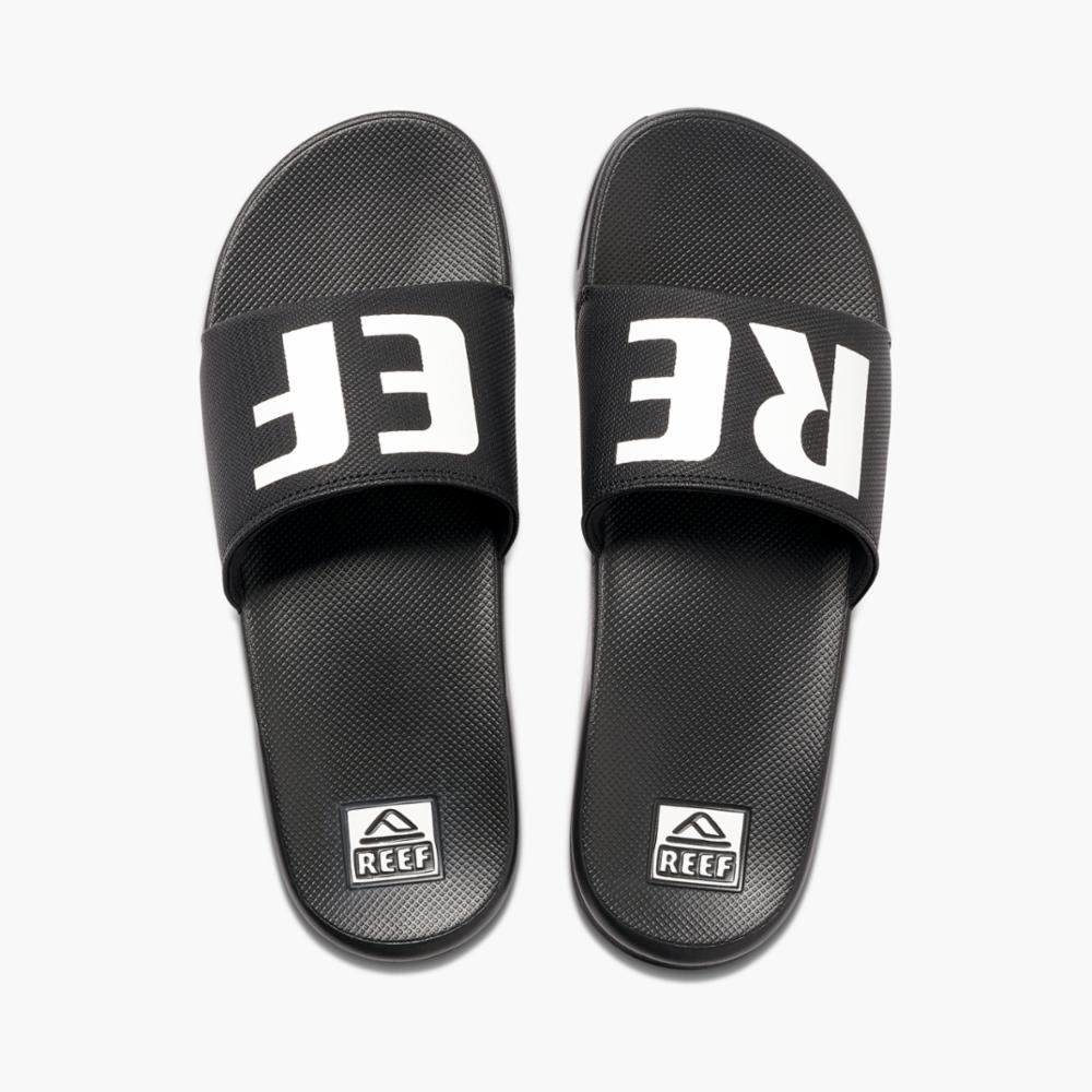 Reef Men REEF ONE SLIDE BLACK/WHTIE Reef Canada
