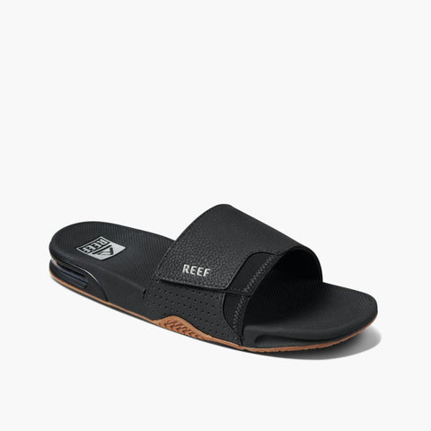 Reef Homme FANNING SLIDE NOIR/ARGENT