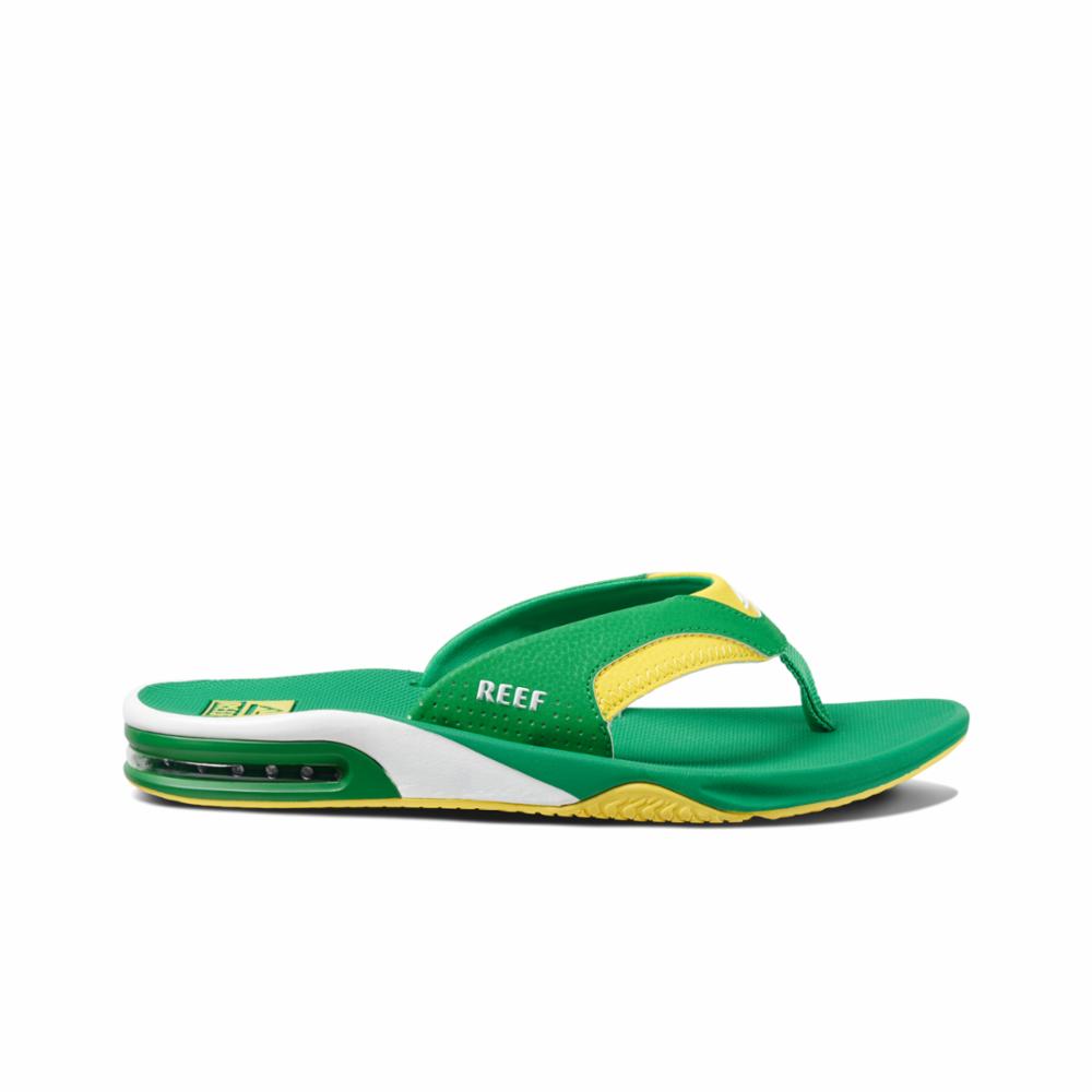 Reef fanning flip flops green yellow new arrivals