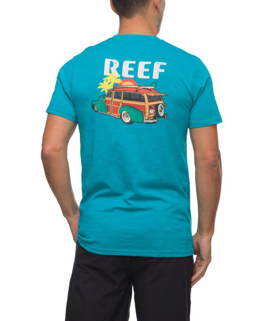Reef Apparel Men HAWAIIANBREAD GRAPHIC TEE TILE BLUE