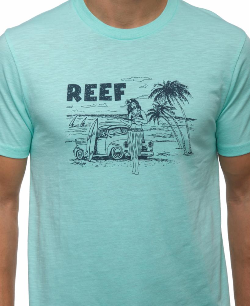 Reef Apparel Men HULAGIRLY GRAPHIC TEE ARUBA BLUE – Reef Canada