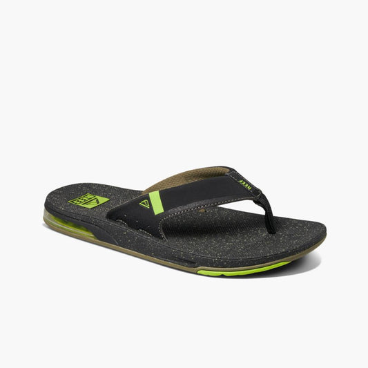 Reef Men FANNING LOW BLACK / LIME GREEN