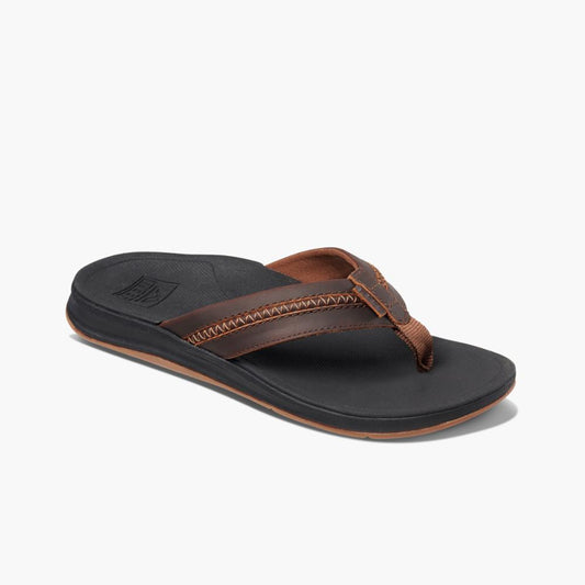 Reef Men LTHR ORTHO COAST BLACK/BROWN