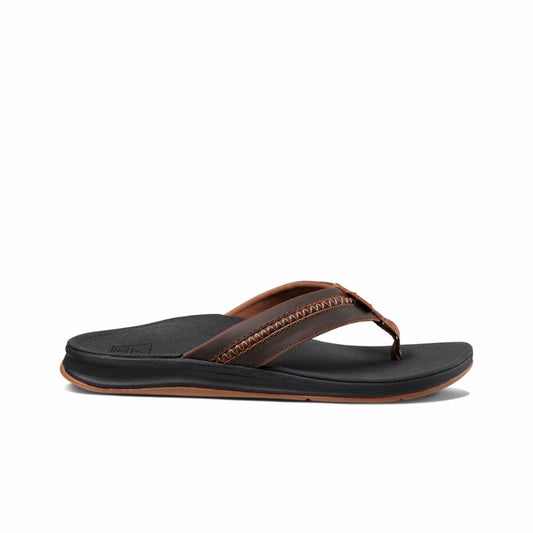 Reef Men LTHR ORTHO COAST BLACK/BROWN