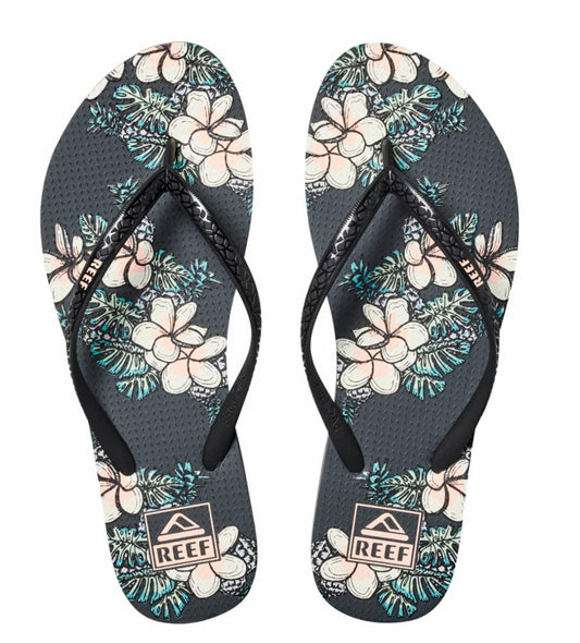 Reef Women REEF SEASIDE PRINTS BLACK PLUMERIA