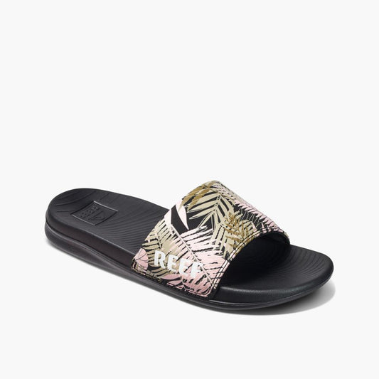 Reef Women REEF ONE SLIDE BLACK SHADED PALMS