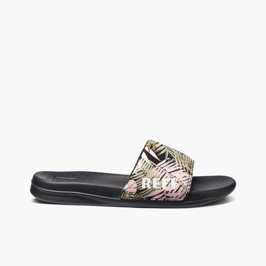 Reef Women REEF ONE SLIDE BLACK SHADED PALMS